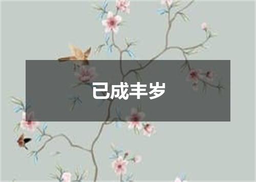 已成丰岁