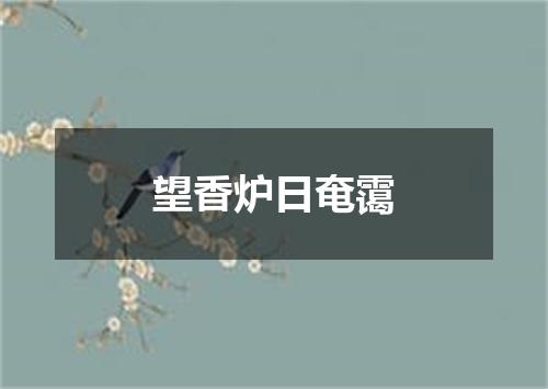 望香炉日奄霭