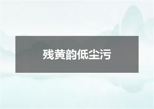 残黄韵低尘污