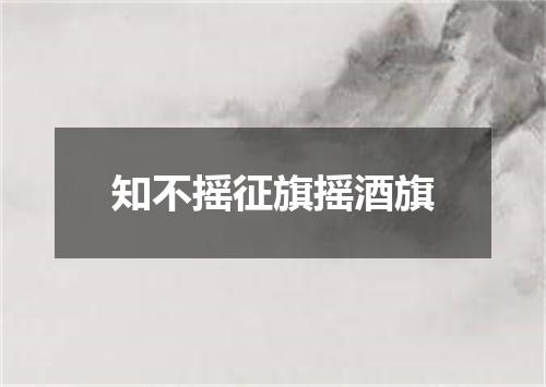 知不摇征旗摇酒旗