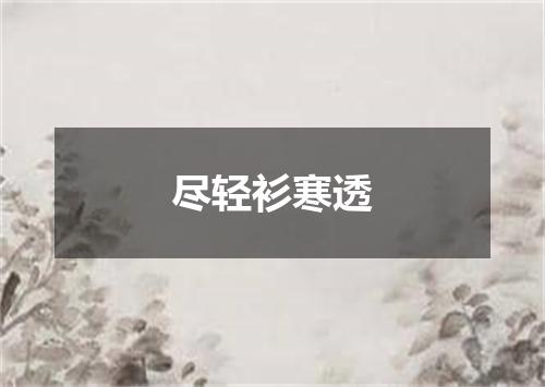 尽轻衫寒透