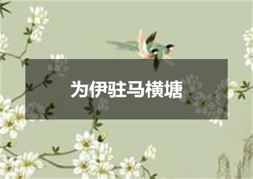 为伊驻马横塘