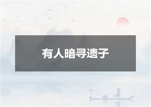 有人暗寻遗子
