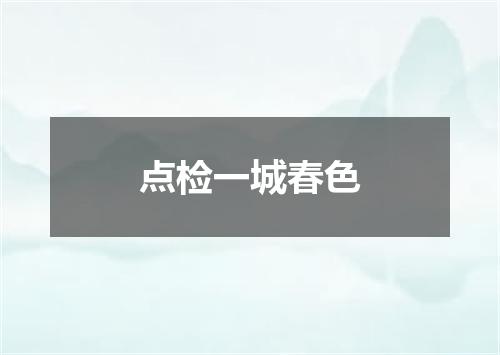 点检一城春色