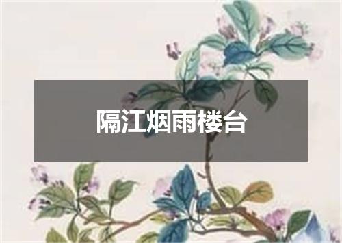 隔江烟雨楼台