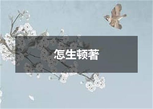 怎生顿著