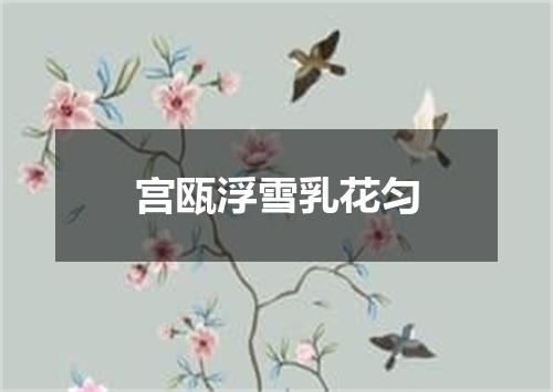 宫瓯浮雪乳花匀