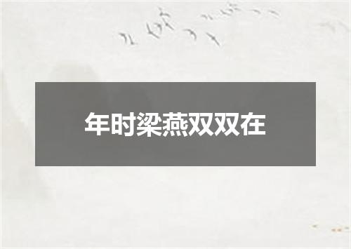 年时梁燕双双在