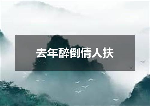 去年醉倒倩人扶