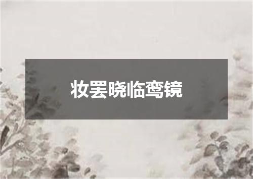 妆罢晓临鸾镜