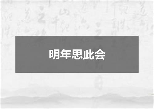 明年思此会