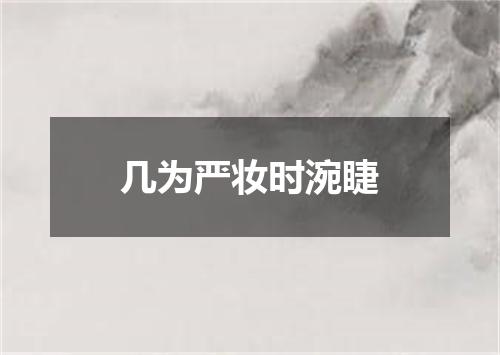 几为严妆时涴睫