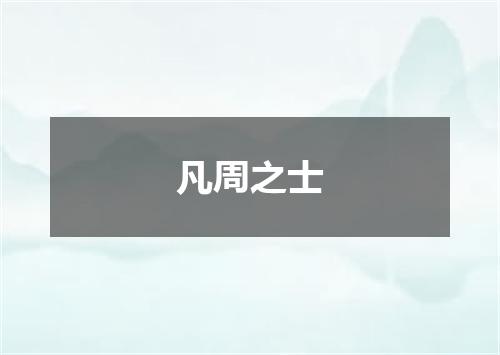 凡周之士