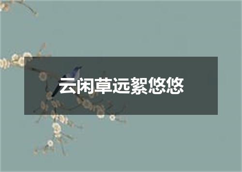 云闲草远絮悠悠
