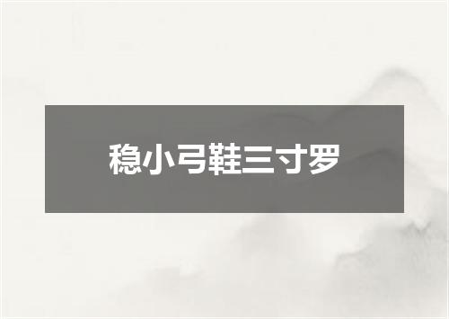 稳小弓鞋三寸罗