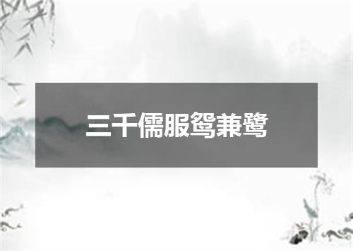 三千儒服鸳兼鹭