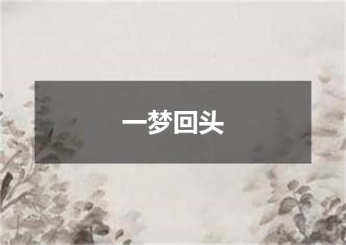 一梦回头