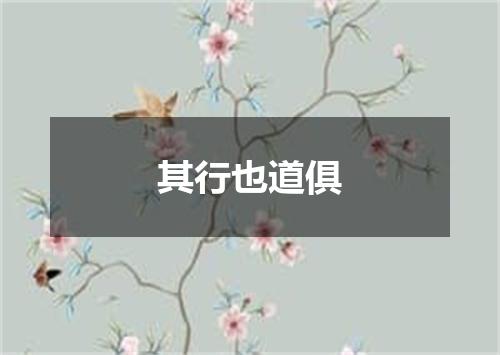 其行也道俱