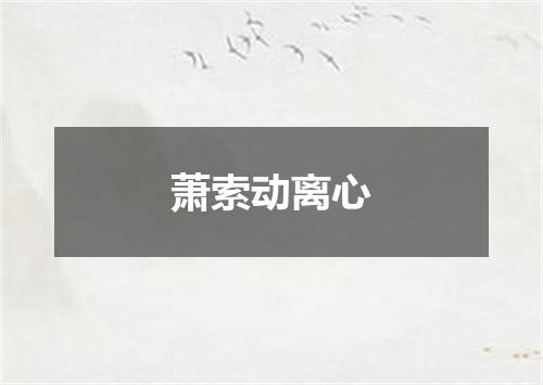 萧索动离心