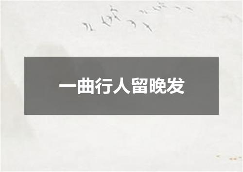 一曲行人留晚发