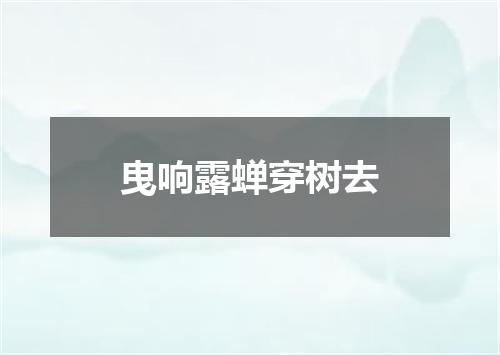 曳响露蝉穿树去