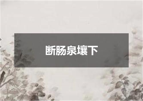 断肠泉壤下