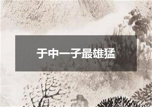 于中一子最雄猛