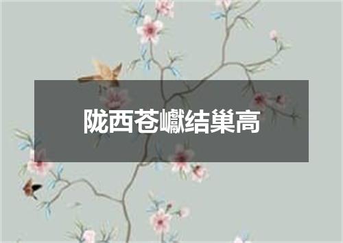 陇西苍巘结巢高