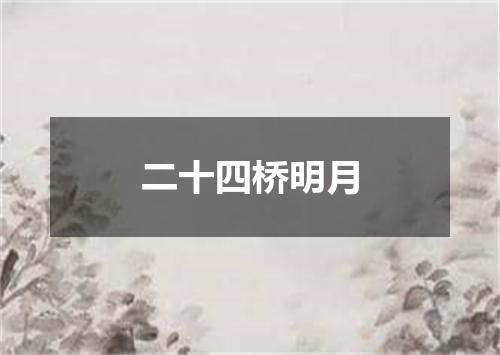 二十四桥明月