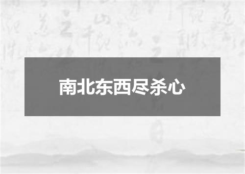 南北东西尽杀心