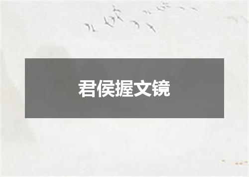君侯握文镜