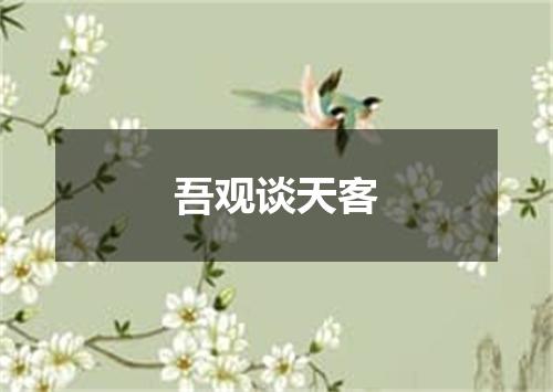 吾观谈天客