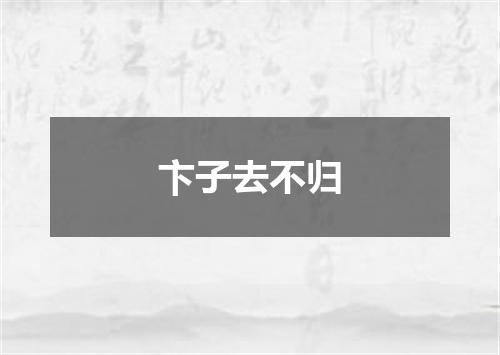 卞子去不归