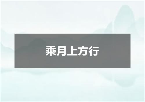 乘月上方行