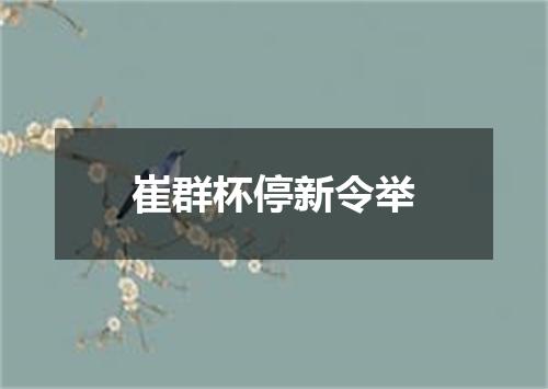 崔群杯停新令举