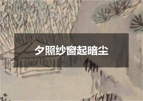 夕照纱窗起暗尘