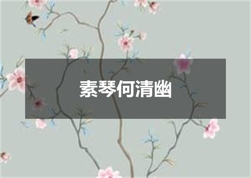 素琴何清幽