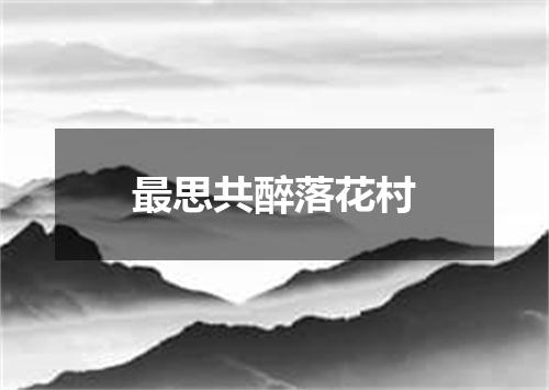 最思共醉落花村