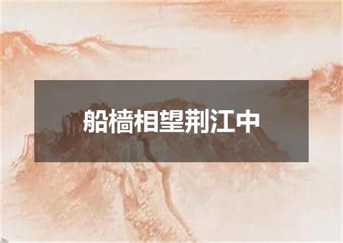 船樯相望荆江中