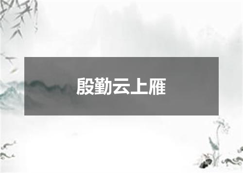 殷勤云上雁