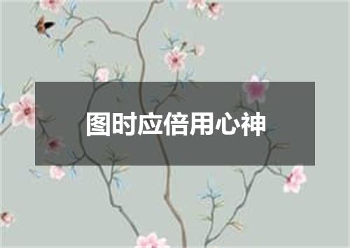 图时应倍用心神