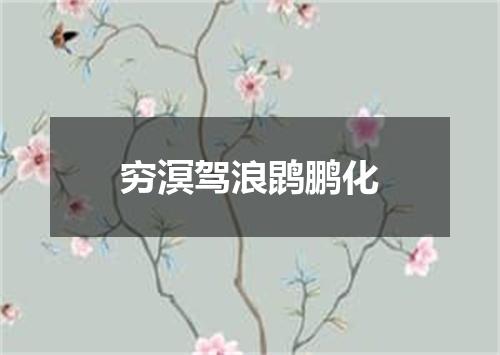 穷溟驾浪鹍鹏化
