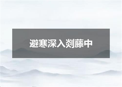 避寒深入剡藤中