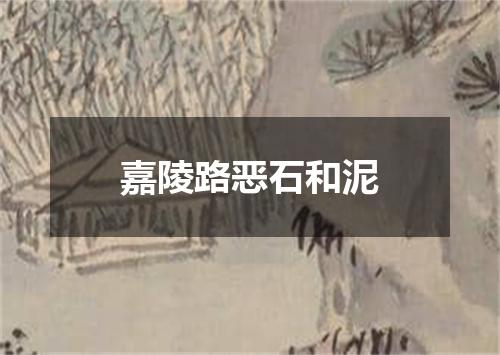 嘉陵路恶石和泥