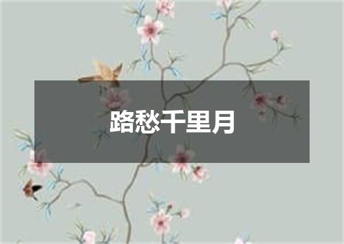 路愁千里月