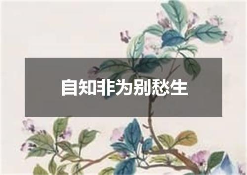 自知非为别愁生