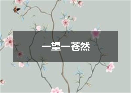 一望一苍然