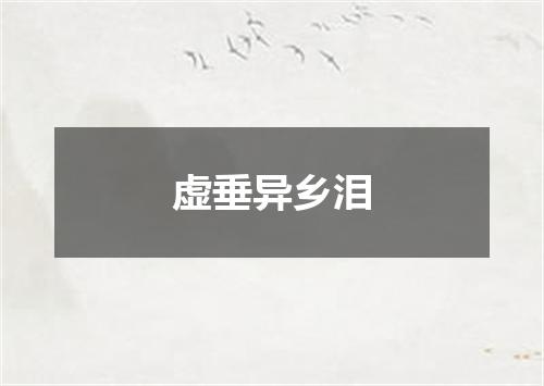 虚垂异乡泪