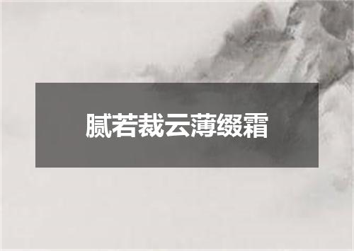 腻若裁云薄缀霜