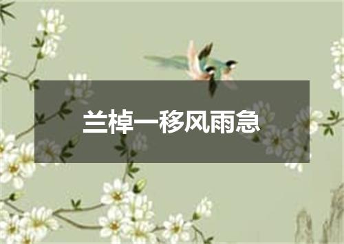 兰棹一移风雨急
